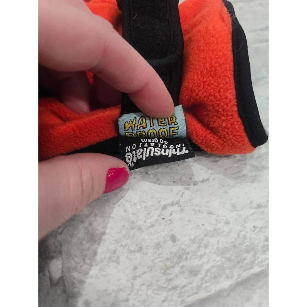 Philadelphia Flyers Waterproof Gloves NHL Fleece Snow Skiing Winter Cold Orange